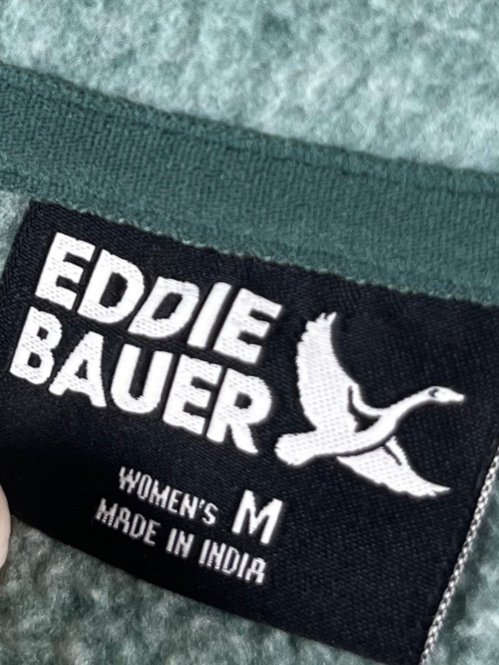 Eddie Bauer sz M Full Zip Fleece Sweater Jacket Cabincore Hike Gorpcore Barncoat - Picture 6 of 12